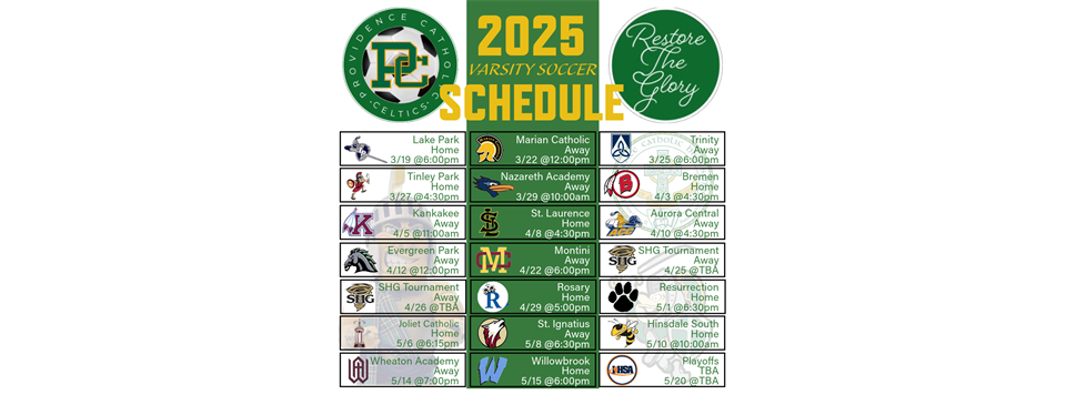 Girls Varsity Schedule Released